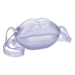Melissa Clear Glitter Lips Bag